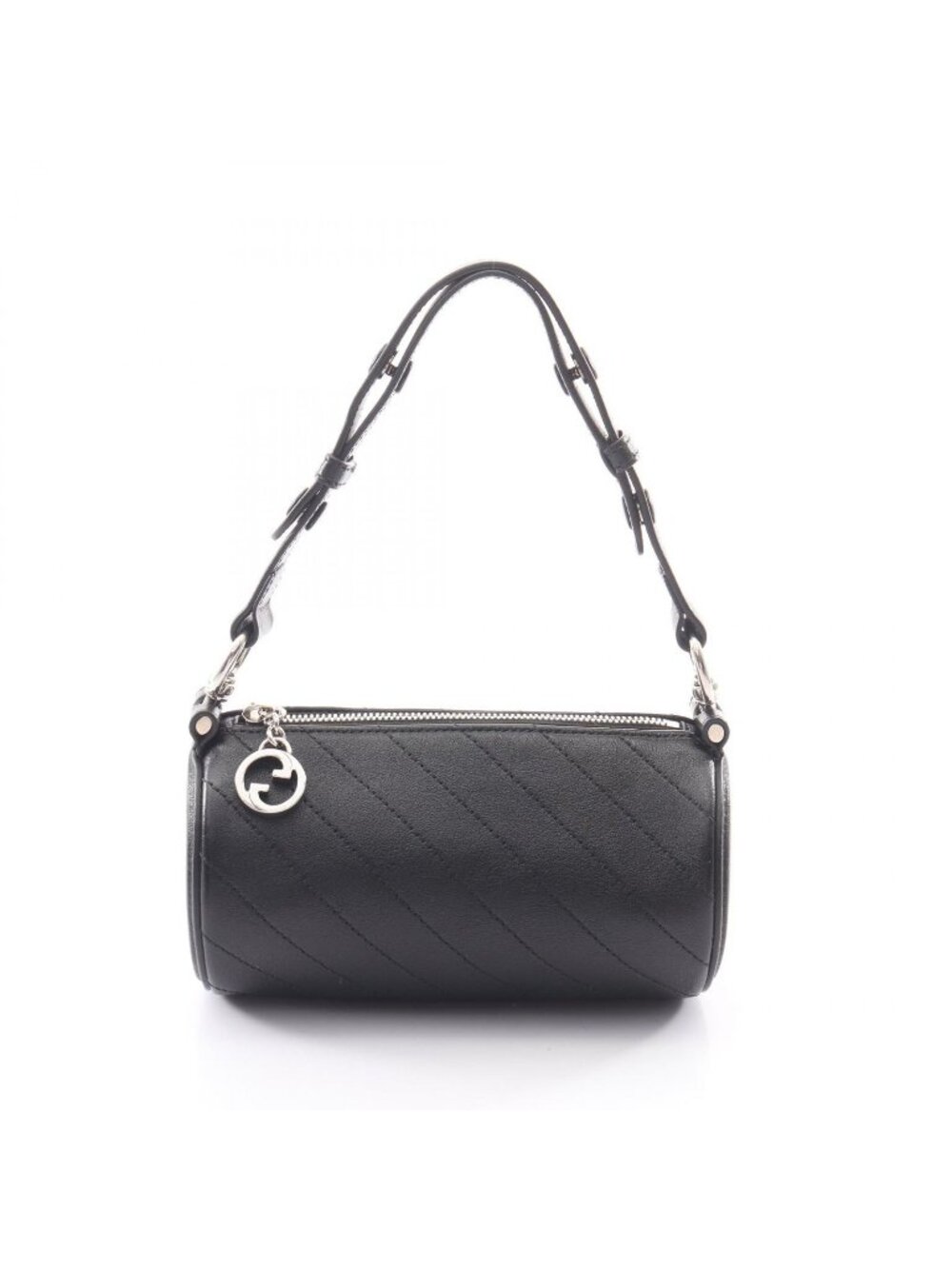 Gucci Shoulder Bag Blondie Black Leather Di Mini - Picture 1 of 7